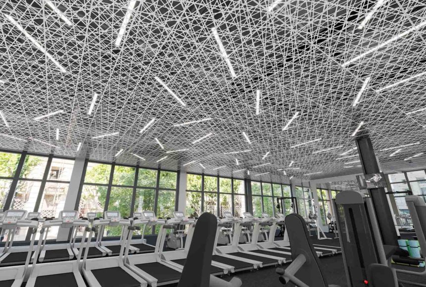 Trace® Straight installed in gym.