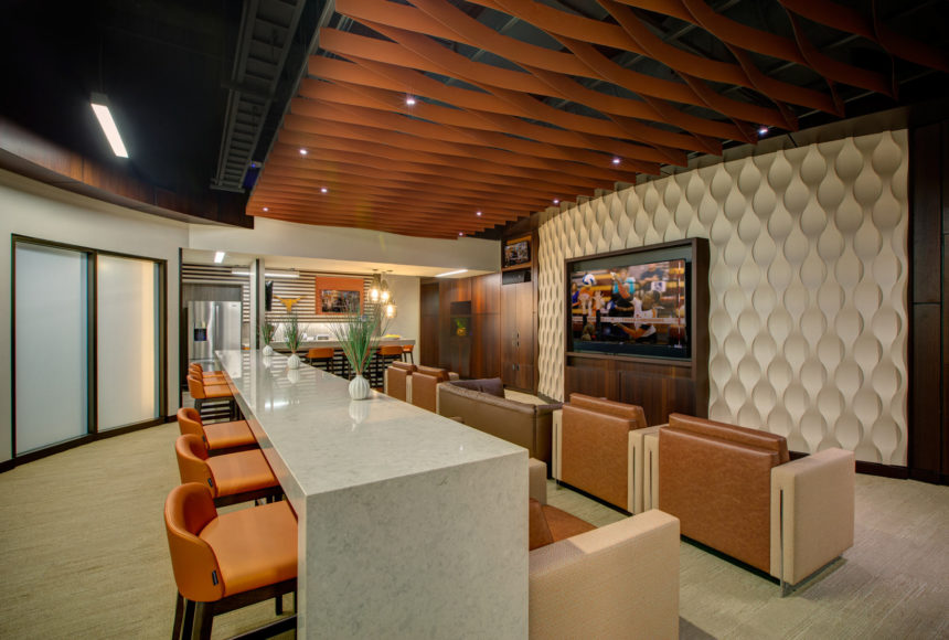 Arktura Atmosphera® Ripple installed in UT Volleyball lounge