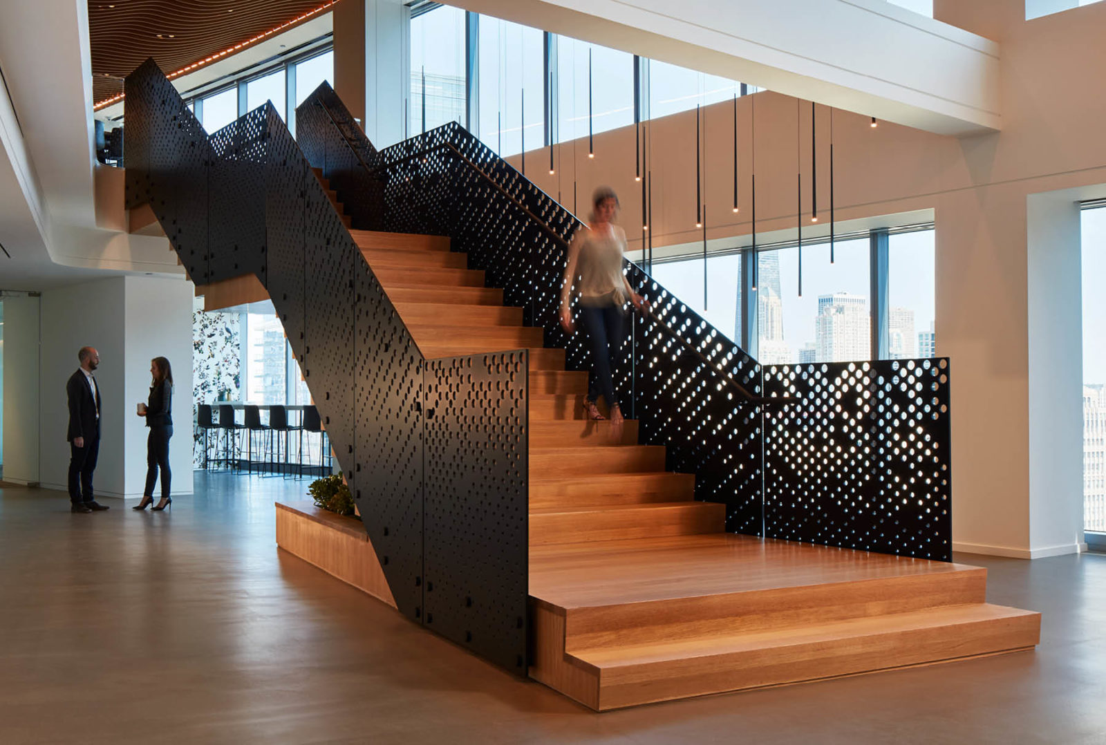 Arktura Graphic Perf® Scripted stair railing for mead johnson