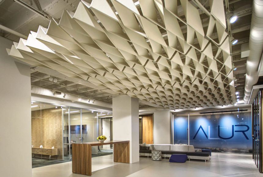 Acoustic Folded Ceiling Panels