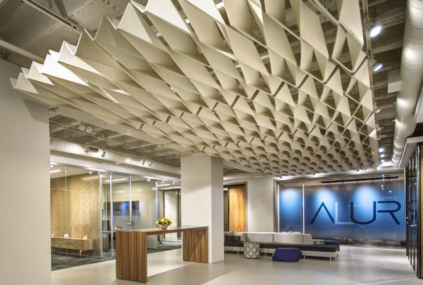 SoftFold® acoustical system installed in Alur lobby