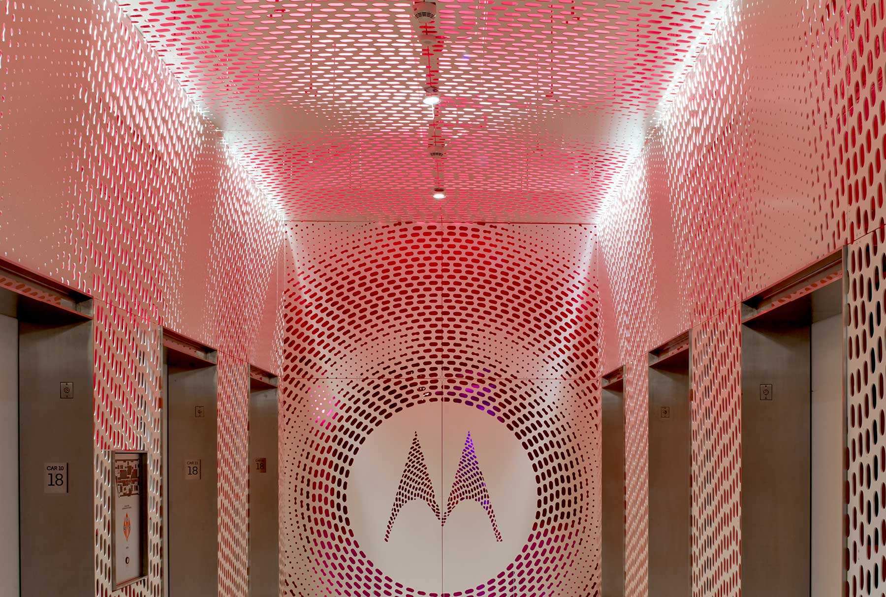 Arktura Graphic Perf® Scripted for Motorola elevator lobby