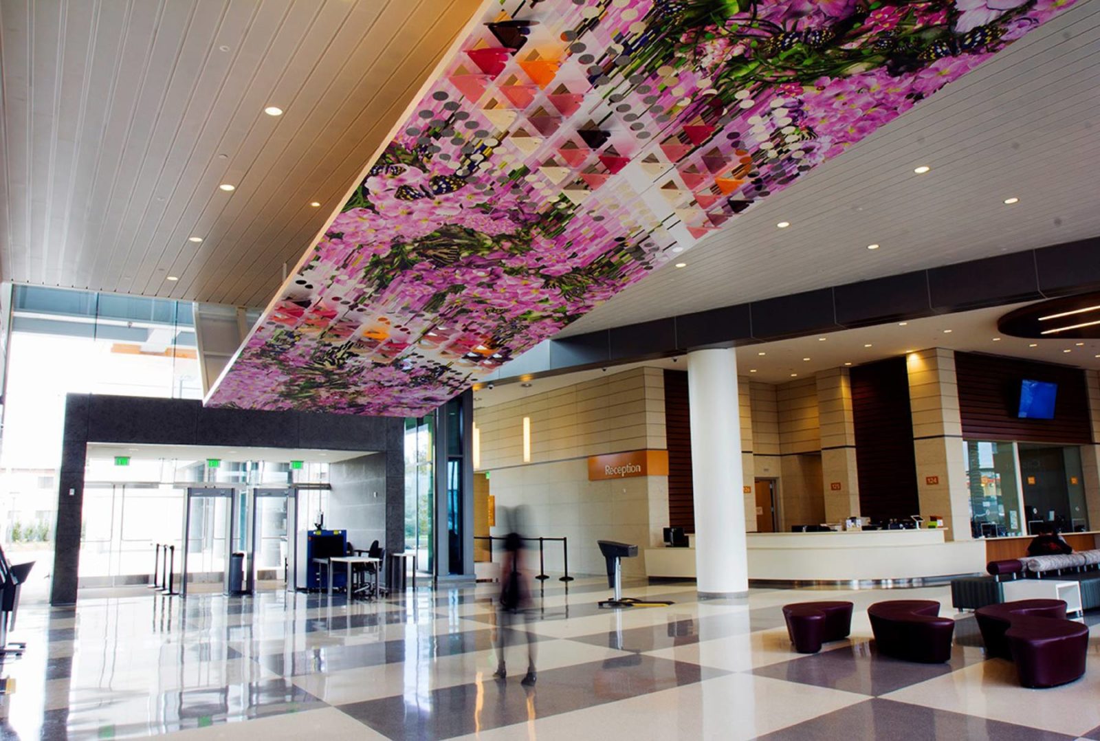 Inverted Landscapes by Elena Manferdini with Arktura Solutions Studio made of perforated metal panels.