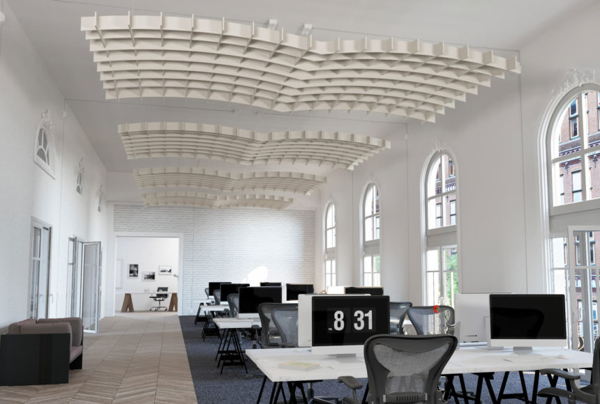 SoftGrid® Dome acoustical system installed in office