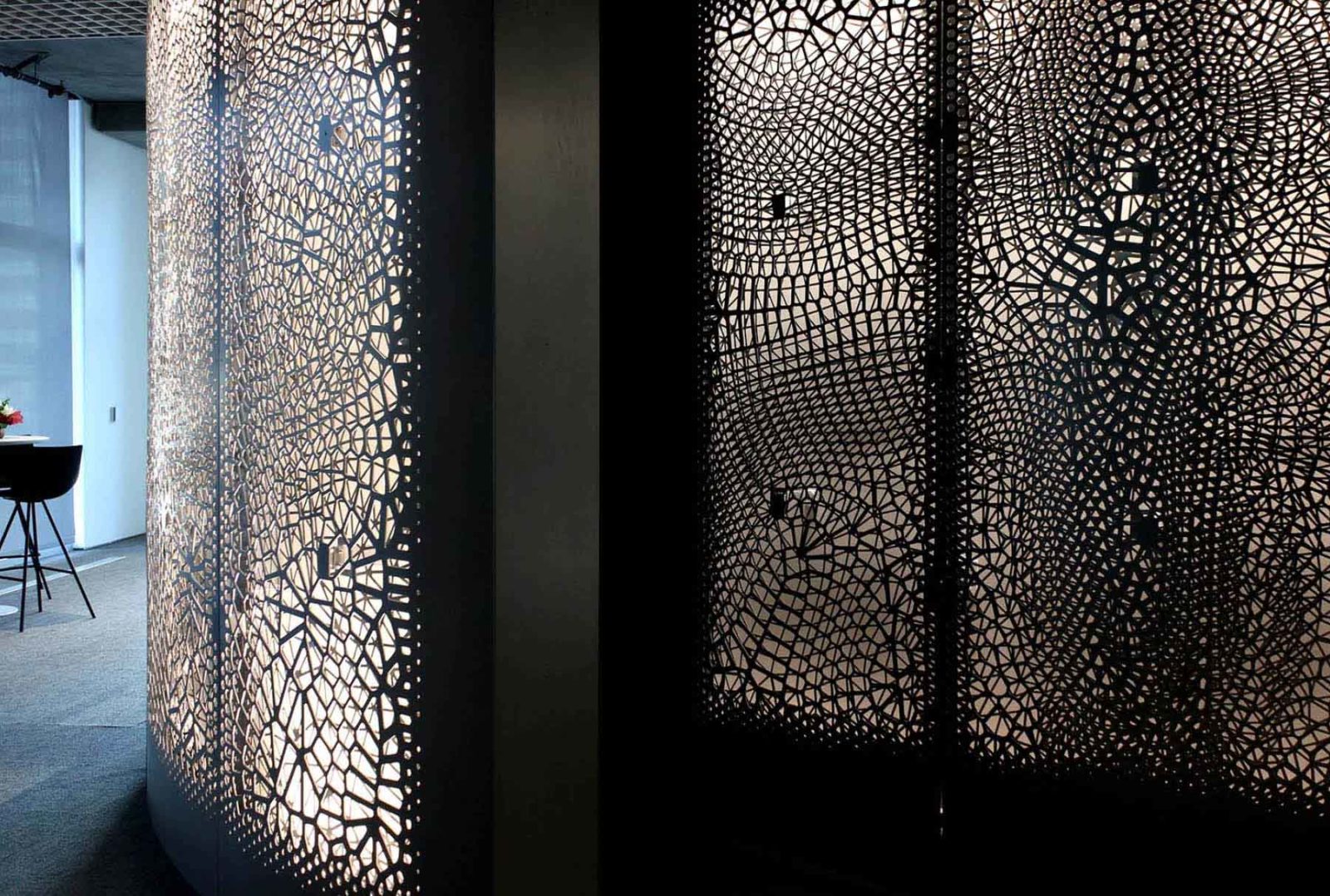 Arktura Solution Studio backlit perforated screens for IBM Watson