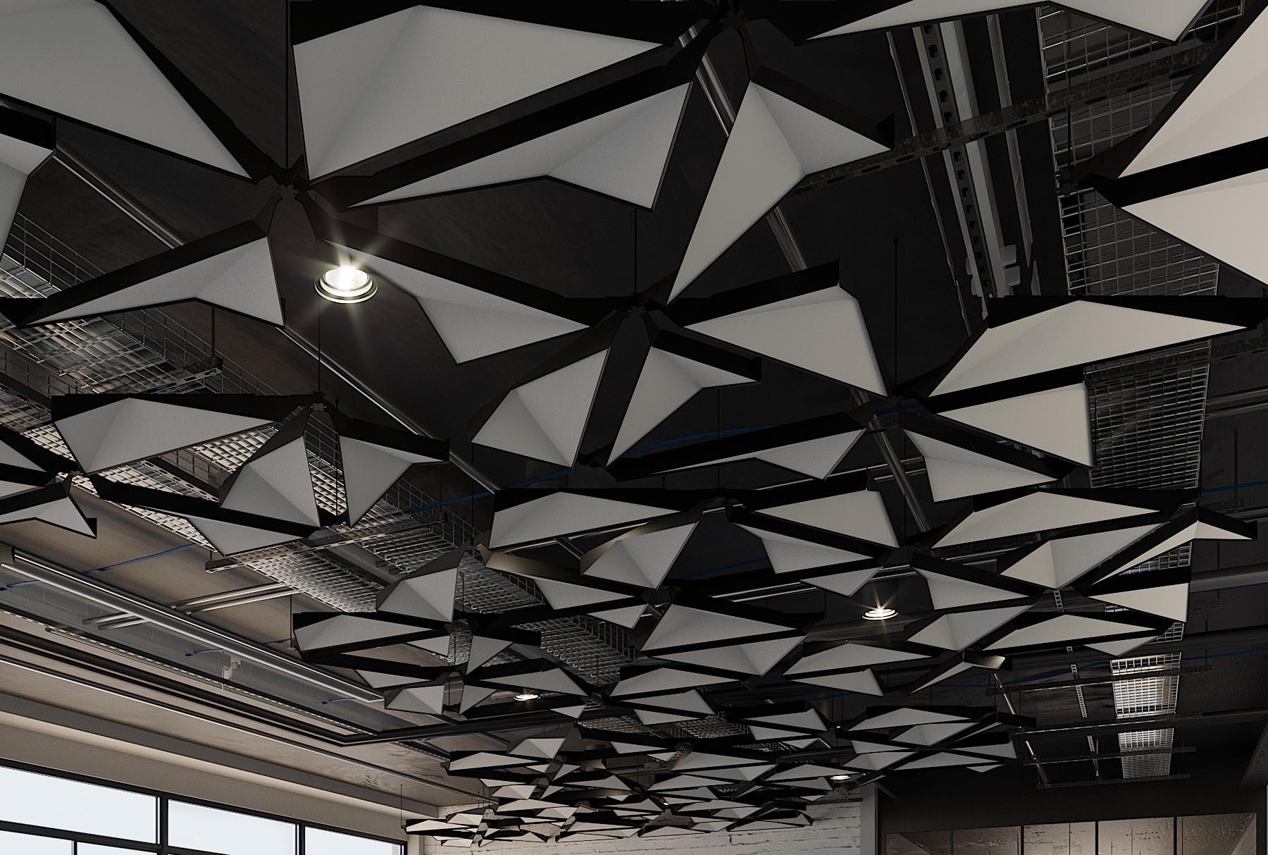 Customizable Ceiling System Arktura TriSoft® Dynamic