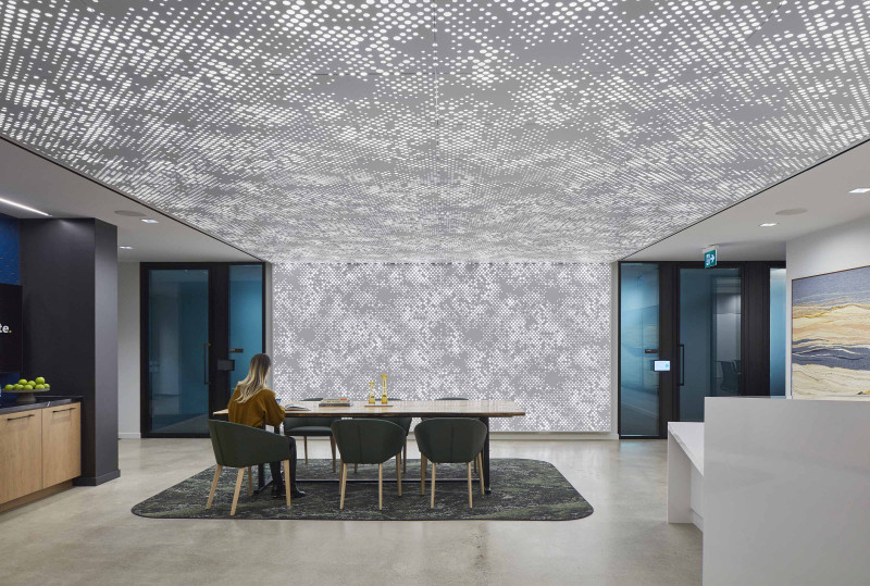 Perforated Screen Wall - Vapor® Cumula by Arktura Perforated Screen Wall - Vapor® Cumula by Arktura