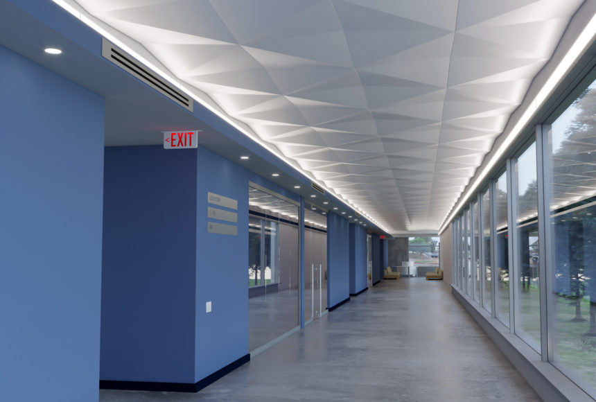 Delta Drop® 4x4 Full Solid installed above hallway