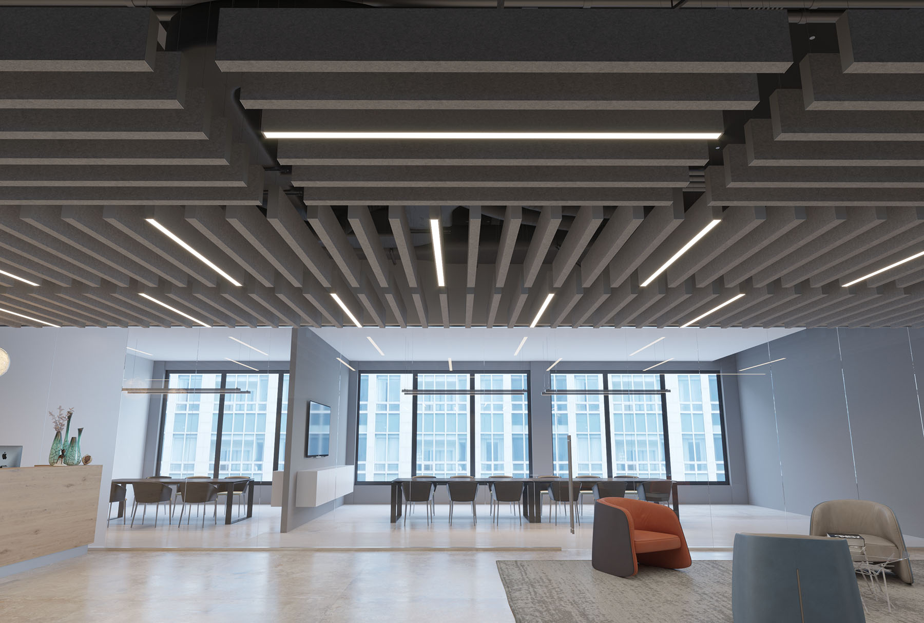 Acoustic Baffle & Lighting System Arktura SoundBar®