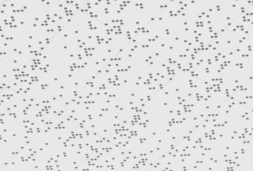 VaporSoft - Cluster Sparse, White with Heather Grey Soft Sound® Backer