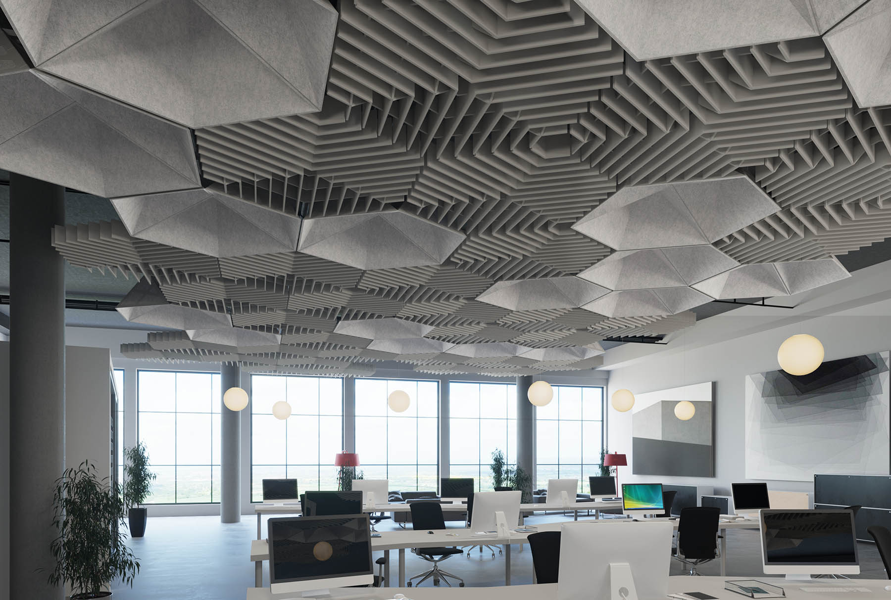 Arktura SoftGrid® - Deca - Standard Ceiling Systems – Acoustical