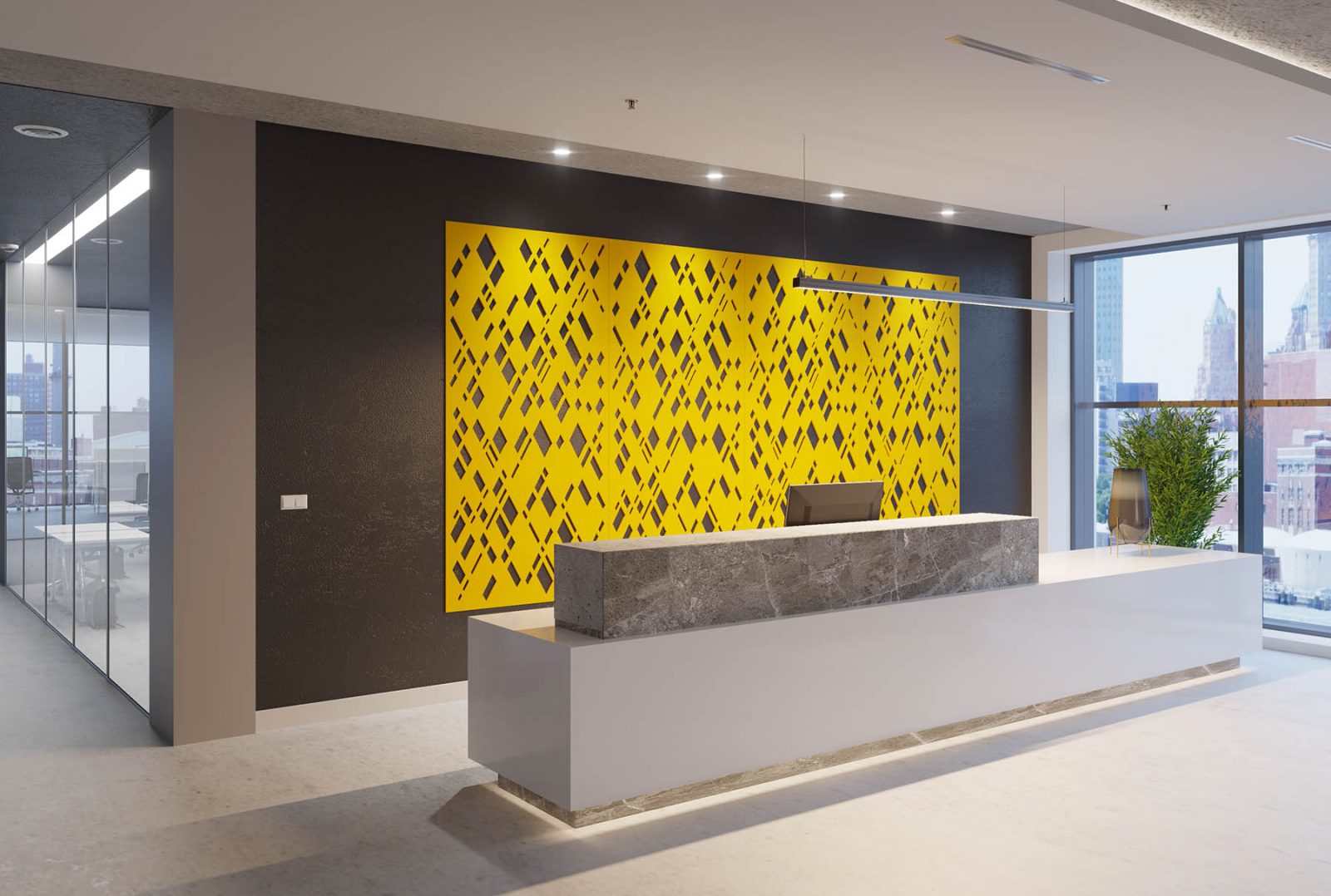 acoustic wall panels | Arktura SoftScreen Slant Office Reception