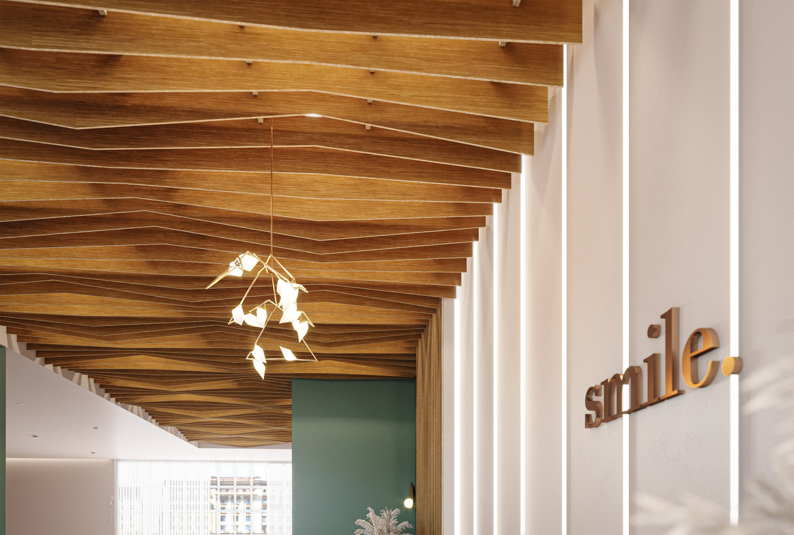 Baffle open ceiling: acoustic baffle 100% Recyclable - CEIR